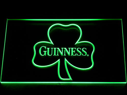 FREE Guinness Shamrock LED Sign - Green - TheLedHeroes
