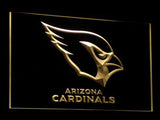 Arizona Cardinals LED Neon Sign USB - Yellow - TheLedHeroes