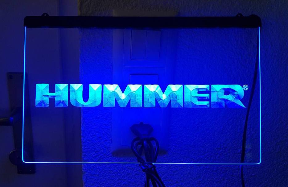 Hummer LED Neon Sign USB - Blue - TheLedHeroes