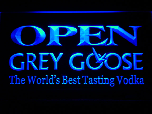 FREE Grey Goose Open LED Sign - Blue - TheLedHeroes