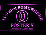 FREE Foster It's 5pm Somewhere LED Sign - Purple - TheLedHeroes