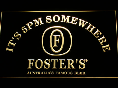 FREE Foster It's 5pm Somewhere LED Sign - Yellow - TheLedHeroes