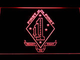 1st Marine Division Guadalcanal LED Neon Sign USB - Red - TheLedHeroes