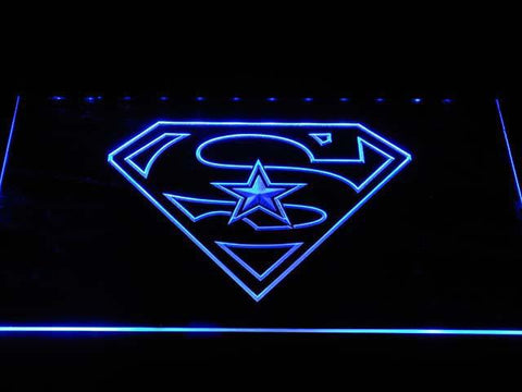 Dallas Cowboys (9) LED Neon Sign USB - Blue - TheLedHeroes