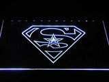 Dallas Cowboys (9) LED Neon Sign USB - White - TheLedHeroes