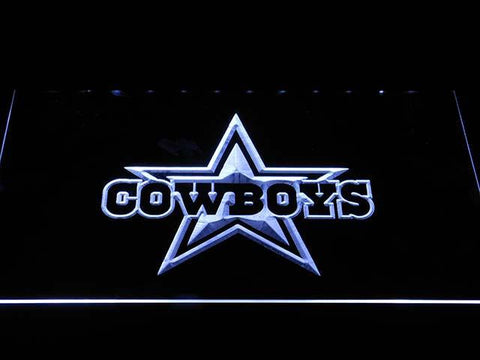 Dallas Cowboys (11) LED Neon Sign USB - White - TheLedHeroes