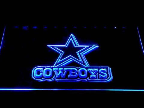 Dallas Cowboys (12) LED Neon Sign USB - Blue - TheLedHeroes