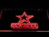 Dallas Cowboys (12) LED Neon Sign USB - Red - TheLedHeroes