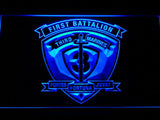 1st Battalion 3rd Marines LED Neon Sign USB - Blue - TheLedHeroes