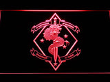 1st Battalion 4th Marines LED Neon Sign Electrical - Red - TheLedHeroes