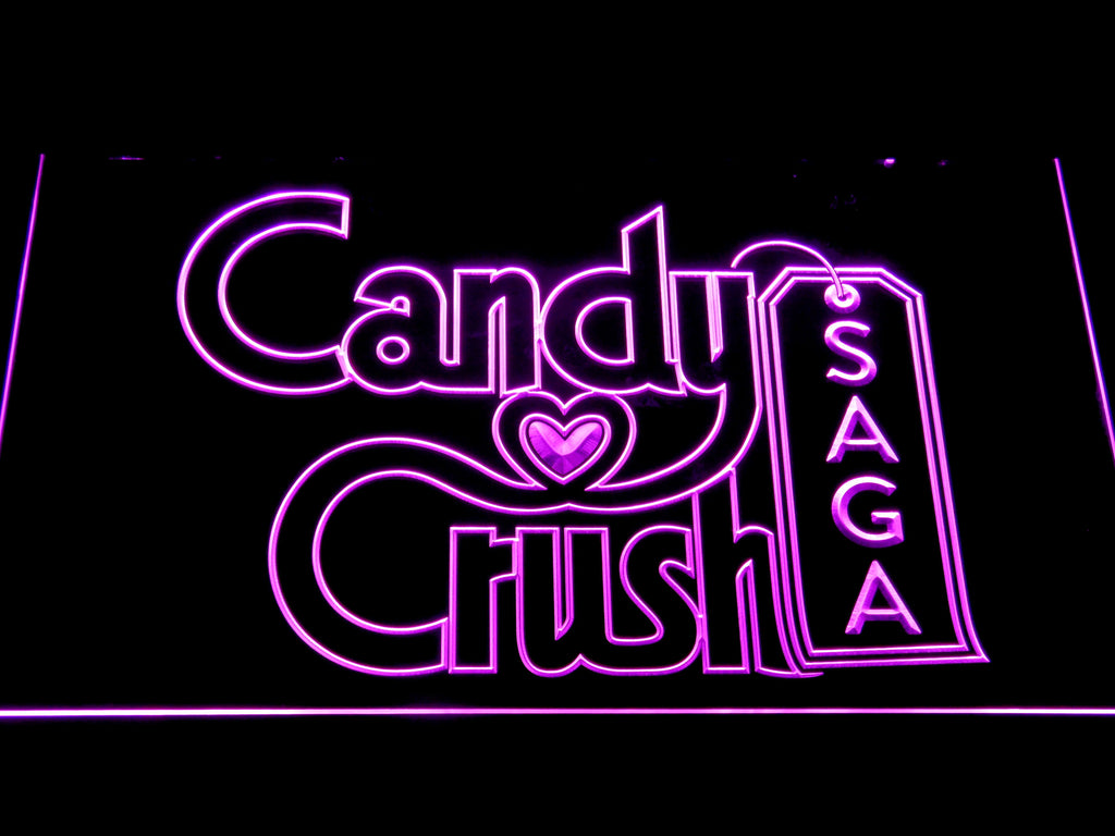 FREE Candy Crush Saga LED Sign - Purple - TheLedHeroes