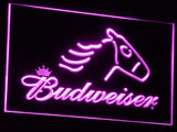 Budweiser Horse LED Neon Sign USB - Purple - TheLedHeroes