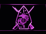 FREE 1st Battalion 8th Marines LED Sign - Purple - TheLedHeroes