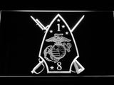 1st Battalion 8th Marines LED Neon Sign USB - White - TheLedHeroes