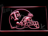 Texas A&M Helmet LED Neon Sign USB - Red - TheLedHeroes