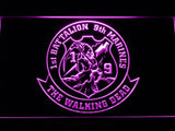 1st Battalion 9th Marines LED Neon Sign USB - Purple - TheLedHeroes