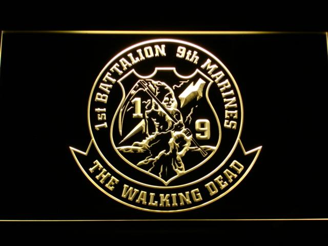 1st Battalion 9th Marines LED Neon Sign USB - Yellow - TheLedHeroes