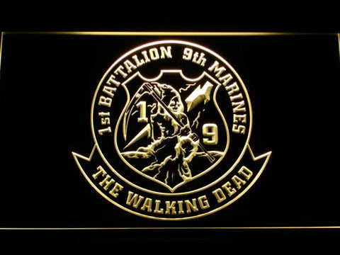 1st Battalion 9th Marines LED Neon Sign USB - Yellow - TheLedHeroes