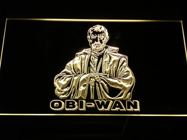 Star Wars Obi-Wan LED Neon Sign Electrical - Yellow - TheLedHeroes