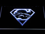 Denver Broncos (11) LED Neon Sign USB - White - TheLedHeroes