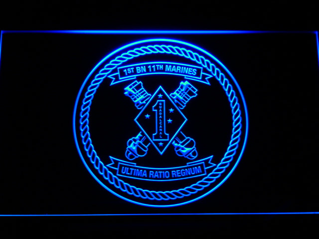 FREE 1st Battalion 11th Marines LED Sign - Blue - TheLedHeroes