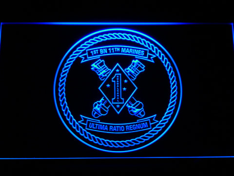 FREE 1st Battalion 11th Marines LED Sign - Blue - TheLedHeroes