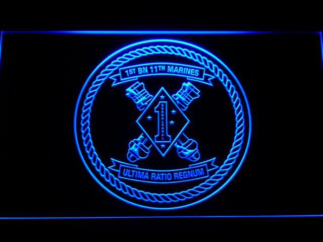 1st Battalion 11th Marines LED Neon Sign USB - Blue - TheLedHeroes