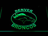 Denver Broncos (12) LED Neon Sign USB - Green - TheLedHeroes