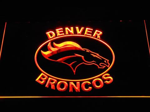 Denver Broncos (12) LED Neon Sign Electrical - Orange - TheLedHeroes