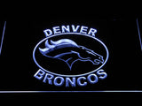 Denver Broncos (12) LED Neon Sign USB - White - TheLedHeroes