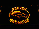 Denver Broncos (12) LED Neon Sign USB - Yellow - TheLedHeroes