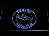 Denver Broncos (13) LED Neon Sign USB - White - TheLedHeroes