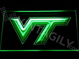 Virginia Tech Hokies LED Neon Sign USB - Green - TheLedHeroes