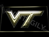 Virginia Tech Hokies LED Neon Sign USB - Yellow - TheLedHeroes