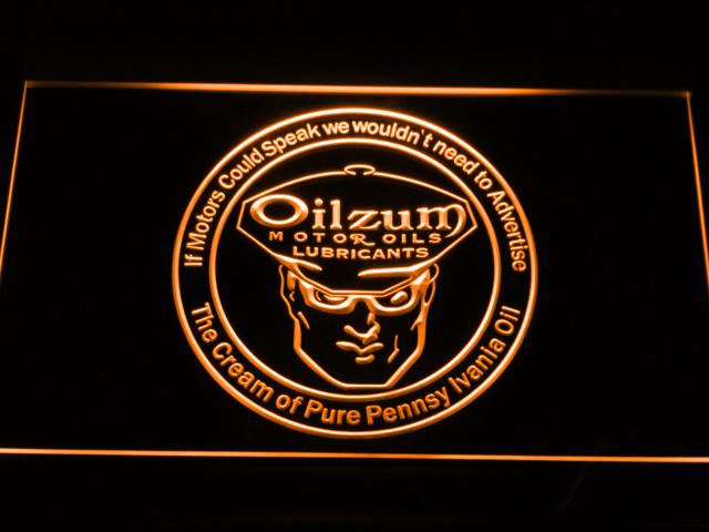 Oilzum Motor Oils Lubricants LED Neon Sign USB - Orange - TheLedHeroes