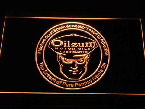 FREE Oilzum Motor Oils Lubricants LED Sign - Orange - TheLedHeroes