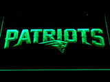 New England Patriots (8) LED Neon Sign USB - Green - TheLedHeroes