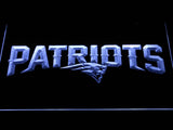 New England Patriots (8) LED Neon Sign USB - White - TheLedHeroes