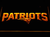 New England Patriots (8) LED Neon Sign USB - Yellow - TheLedHeroes