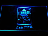 Pennzoil Motor Oil LED Neon Sign USB - Blue - TheLedHeroes