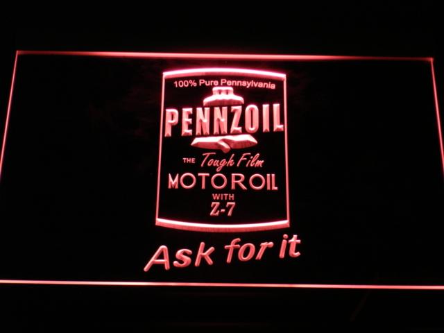 Pennzoil Motor Oil LED Neon Sign USB - Red - TheLedHeroes