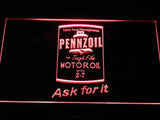 Pennzoil Motor Oil LED Neon Sign USB - Red - TheLedHeroes