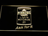 Pennzoil Motor Oil LED Neon Sign USB - Yellow - TheLedHeroes