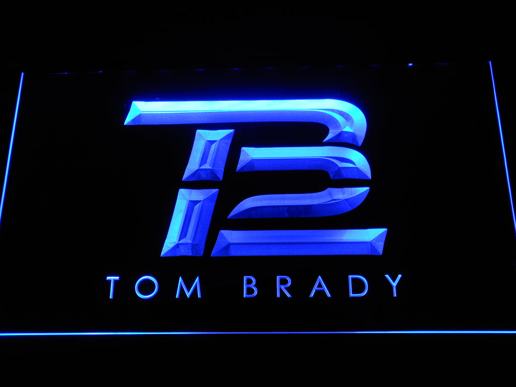 New England Patriots Tom Brady (3) LED Sign - Blue - TheLedHeroes