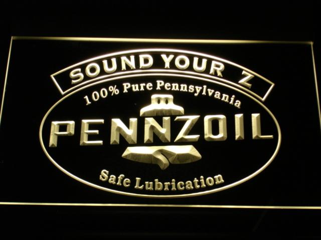 Pennzoil Sound Your Z LED Neon Sign USB - Yellow - TheLedHeroes