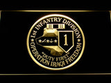 1st Infantry Division Operation Iraqi LED Neon Sign Electrical - Yellow - TheLedHeroes