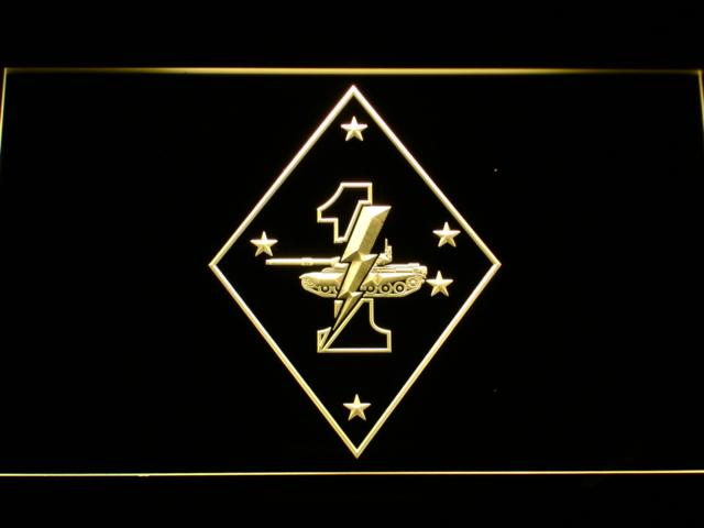 1st Armored Division LED Neon Sign Electrical - Yellow - TheLedHeroes
