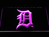 Detroit Tigers Logo LED Neon Sign USB - Purple - TheLedHeroes