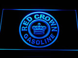Red Crown Gasoline LED Neon Sign Electrical - Blue - TheLedHeroes