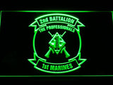 2nd Battalion 1st Marines LED Neon Sign USB - Green - TheLedHeroes